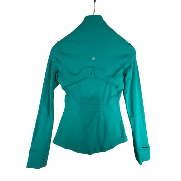 Lululemon Jacket Womens Teal Define Jacket Full ZIp Mock Neck Vented Luon Size 2 - Picture 2 of 9